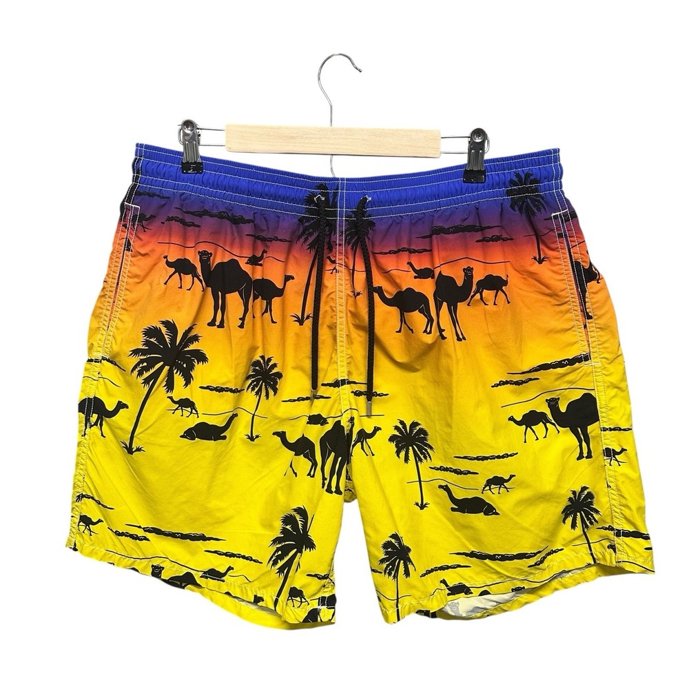 Vilebrequin Mens Swimming Shorts Size XXXL 3XL Camel Trunks Drawstring Pockets
